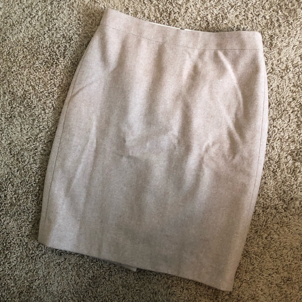 J. CREW The Pencil Skirt Tan Wool Skirt - Picture 3 of 7